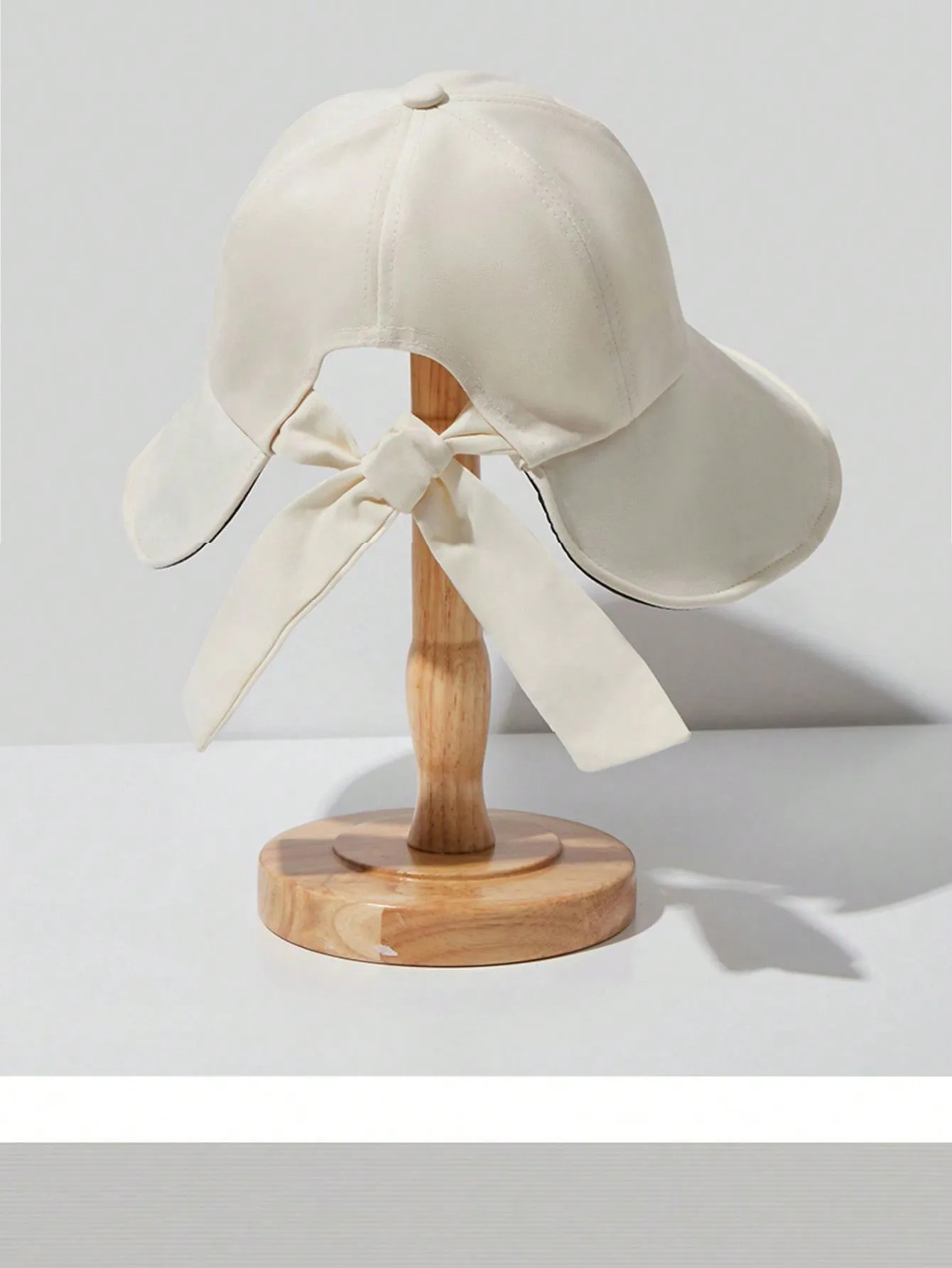 1pc Bowknot Sun Hat For Women, Spring Summer, Shade, Wide Brim, Beach Travel