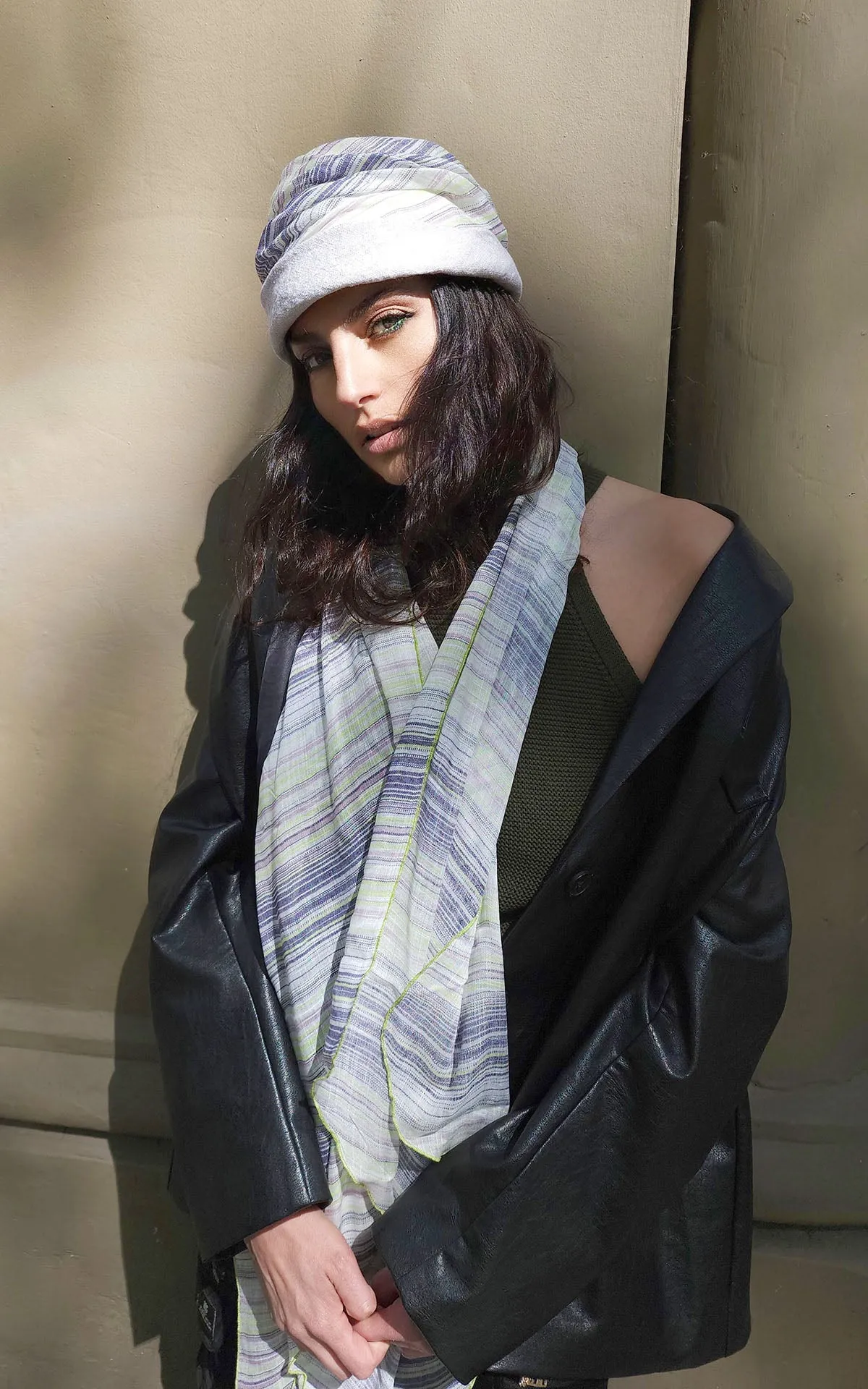 Ana Cloche Hat Style - Linen in Bone with Spring Linen (One Med Left!)
