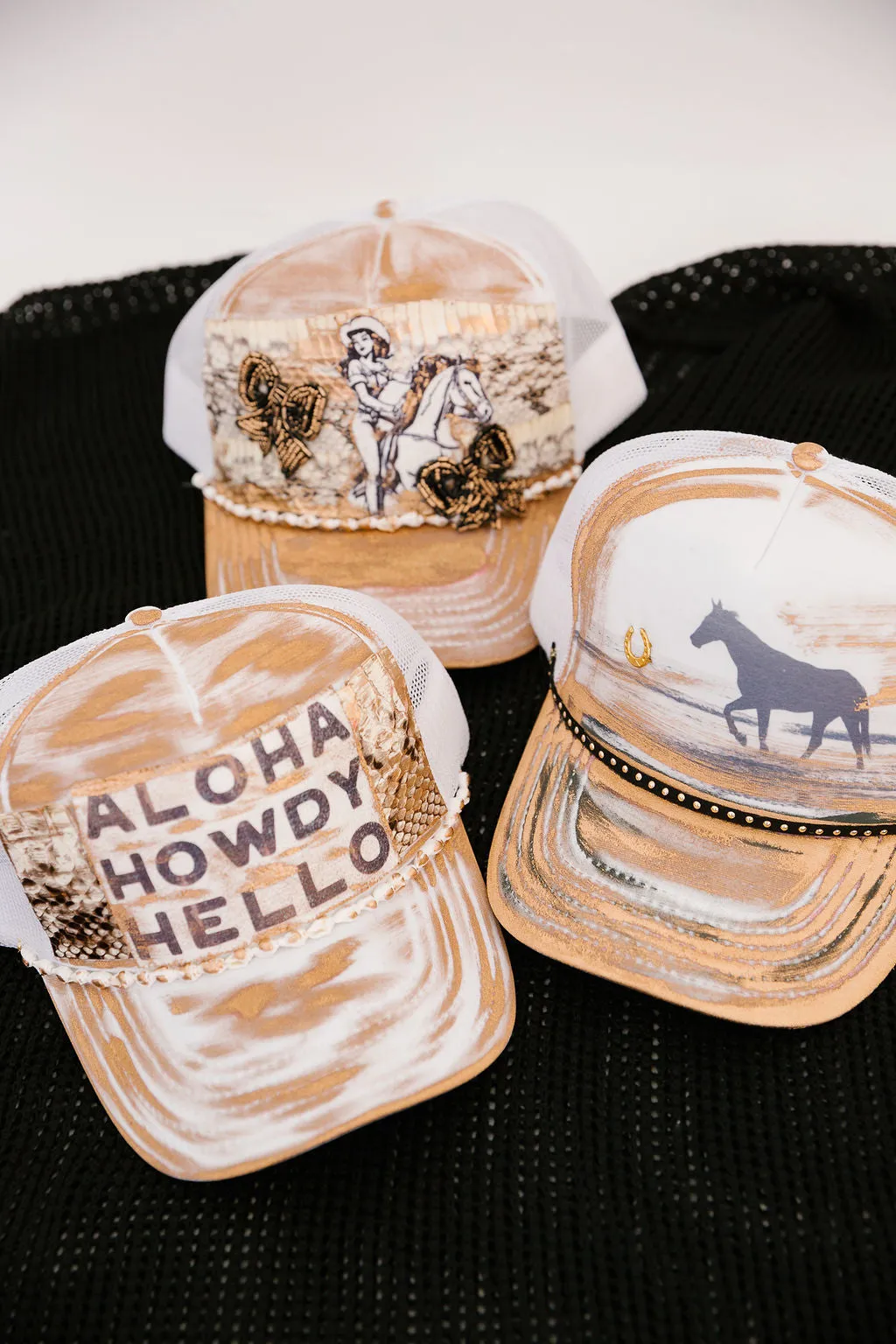 BEACH COWGIRL TRUCKER HATS