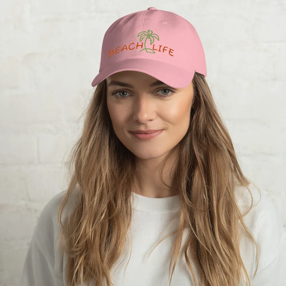 BEACH LIFE HAT W/ PALM TREE - Dad Hat