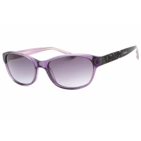 Bebe Women's Sunglasses - Purple Crystal Zylonite Full Rim Oval Frame | BB7097 519