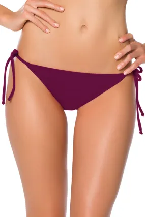 Becca By Rebecca Virtue Color Code Marsala Basic Tie Side Bikini Bottom