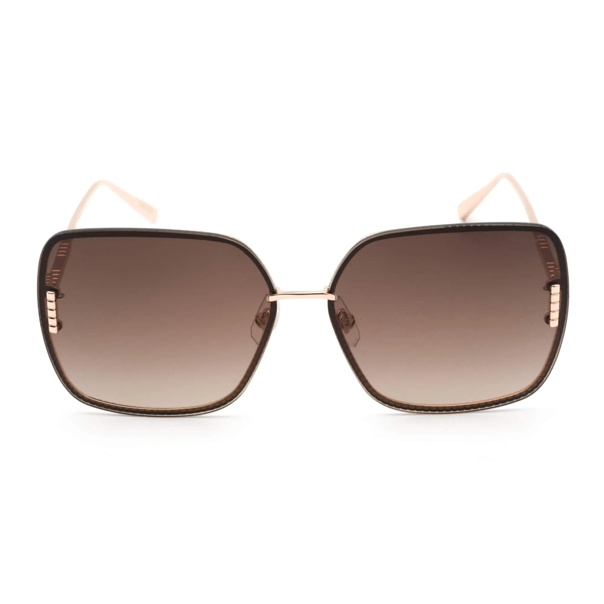 Chopard Women's Sunglasses - Shiny Copper Gold/Black Cat Eye Shaped Frame SCHF72M 08FC