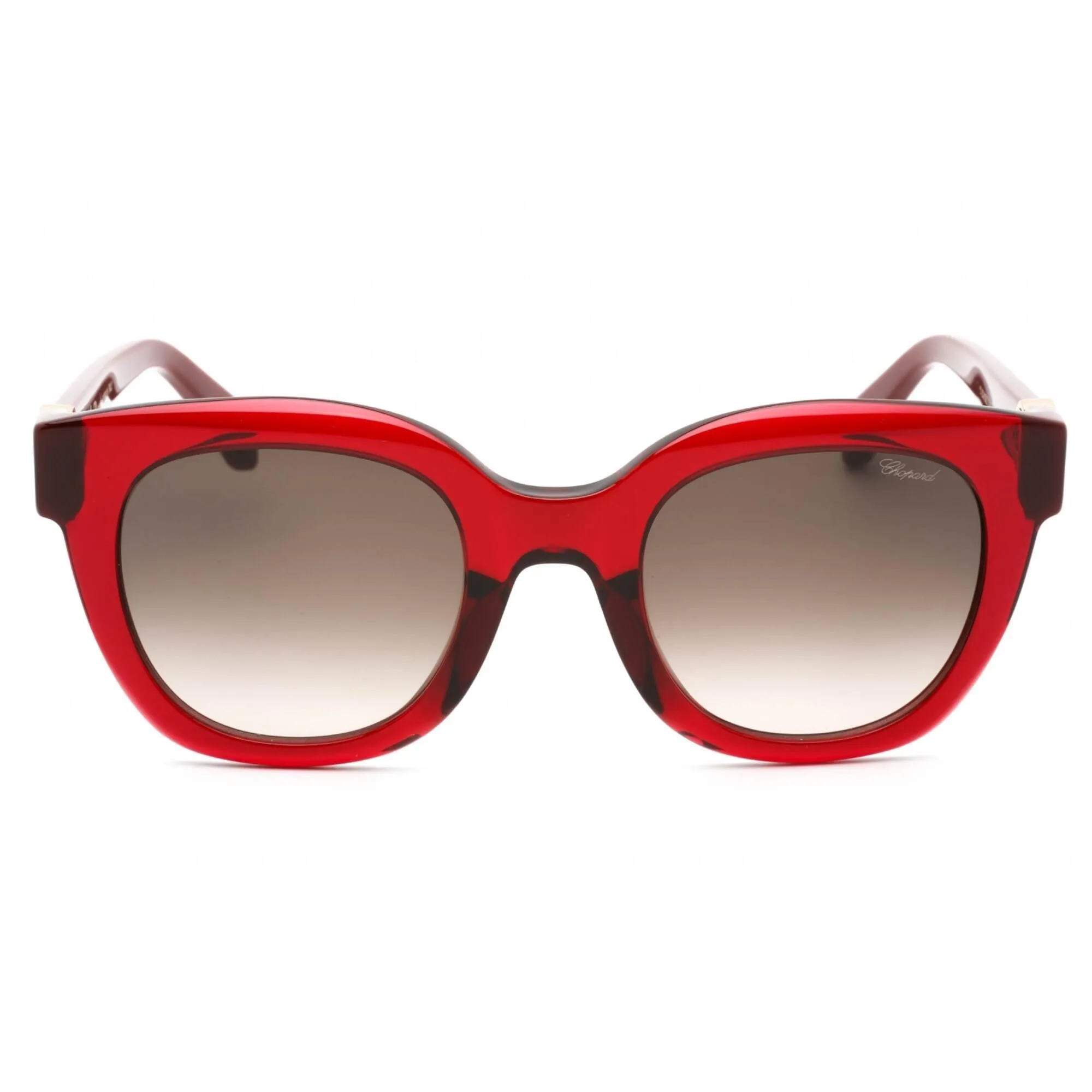 Chopard Women's Sunglasses - Transparent Dark Bordeaux Plastic Oval | SCH335S 0954
