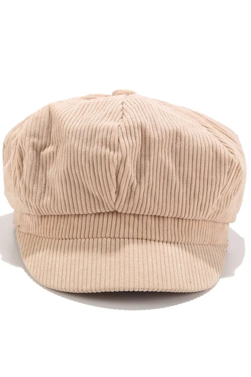 CORDUROY CASUAL NEWSBOY CAP
