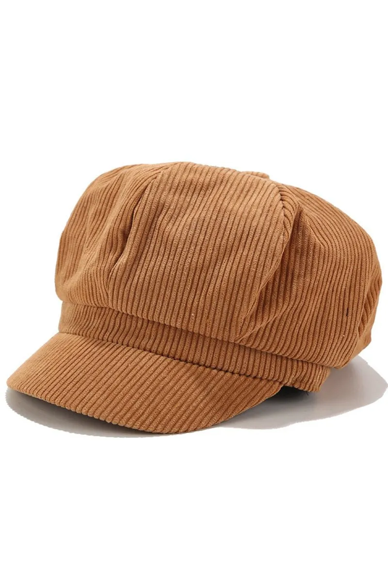 CORDUROY CASUAL NEWSBOY CAP