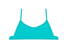 Cyan Open Side Top