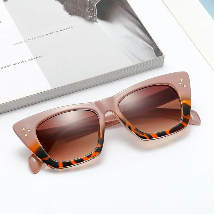 Dark Nude & Animal Print Sunglasses