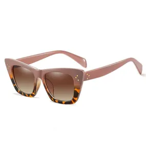 Dark Nude & Animal Print Sunglasses