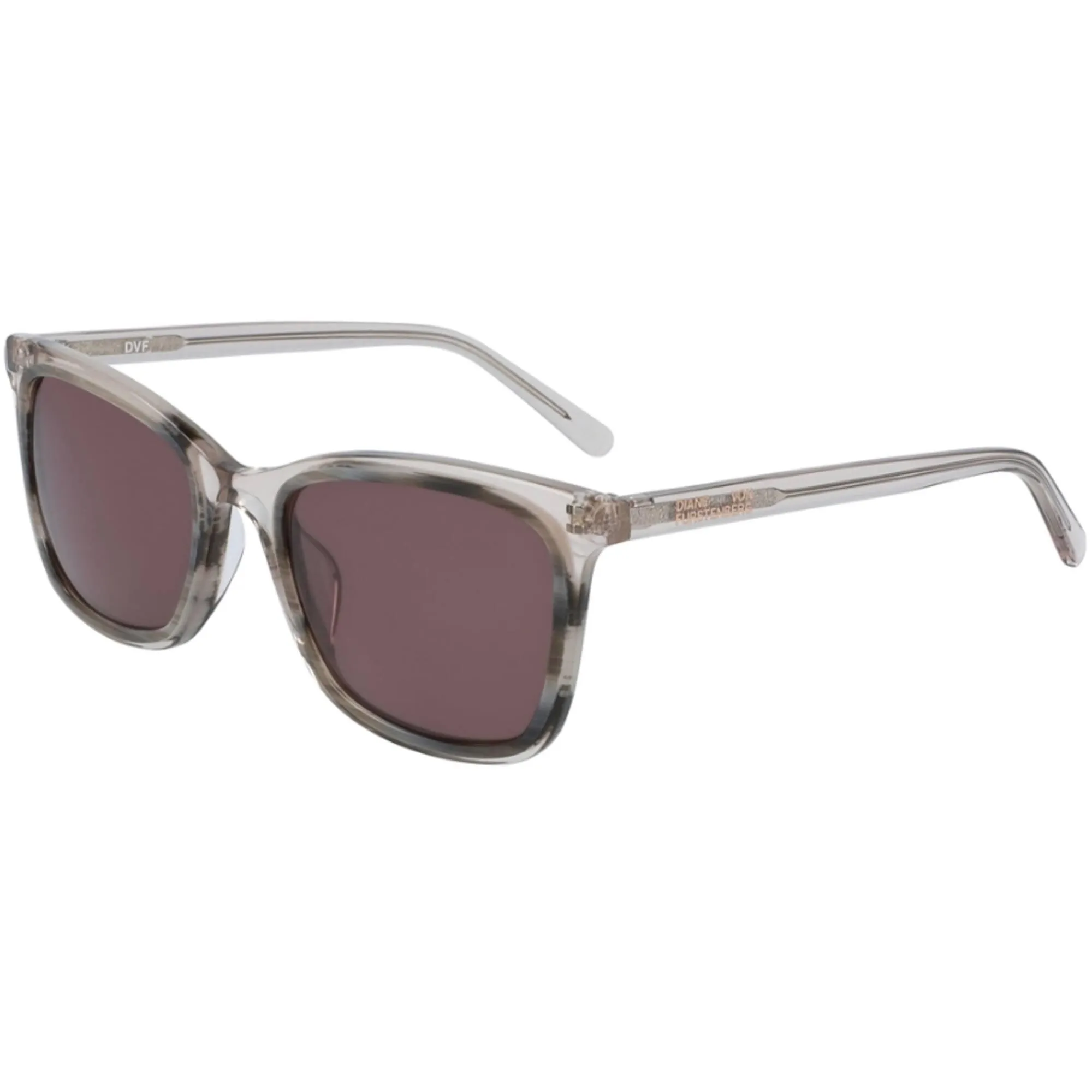 Dvf Women's Sunglasses - Crystal Nude Plastic Cat Eye Frame | DVF DVF682S KATHRYN 250