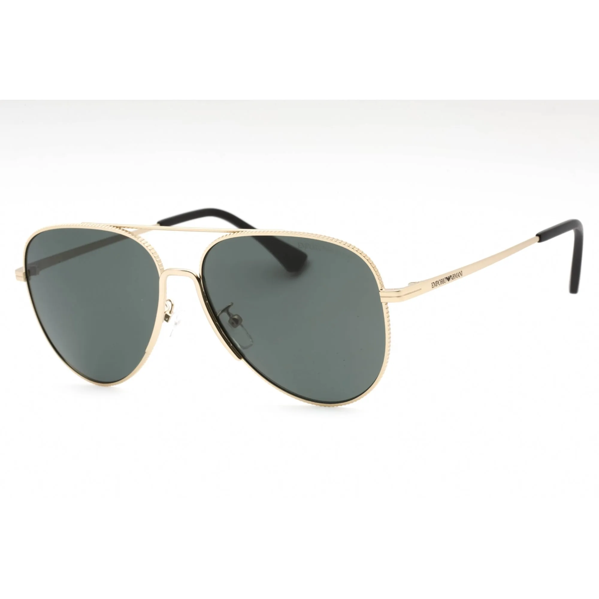 Emporio Armani Men's Sunglasses - Matte Pale Gold Aviator Frame | 0EA2149D 300271