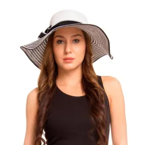 FabSeasons Black Wavy Long Brim Sun Hat