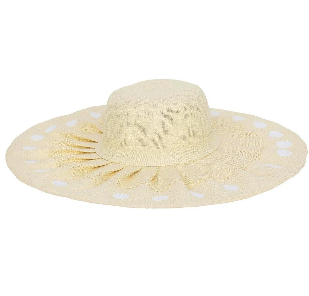 FabSeasons Long Beige Brim Beach Sun Hat