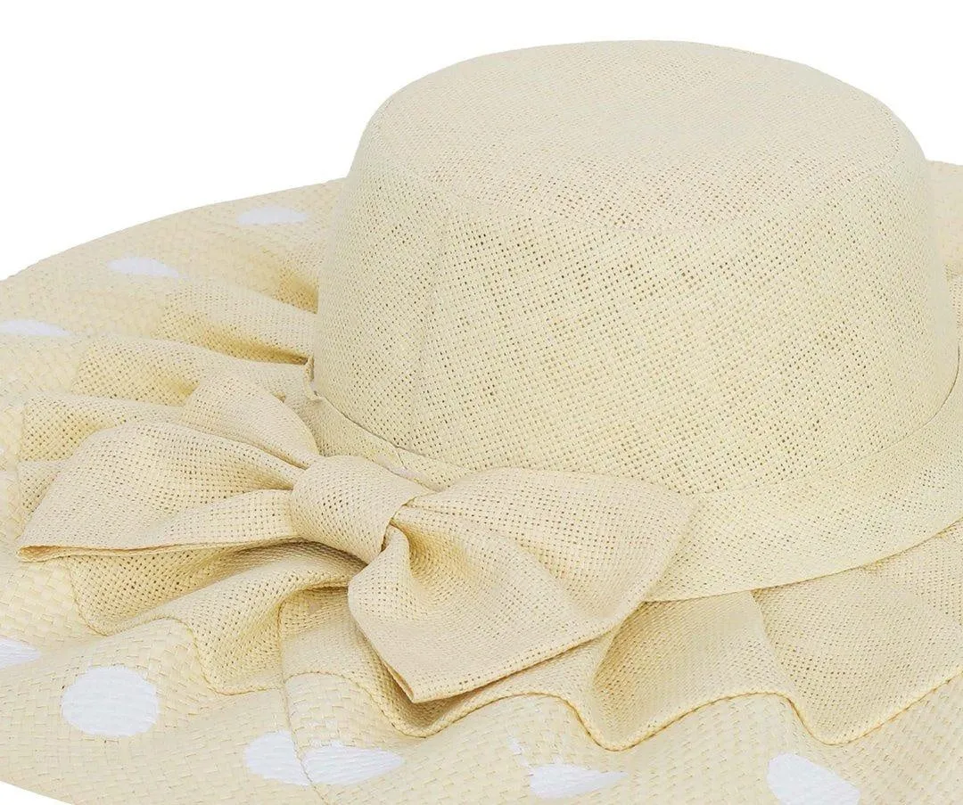 FabSeasons Long Beige Brim Beach Sun Hat