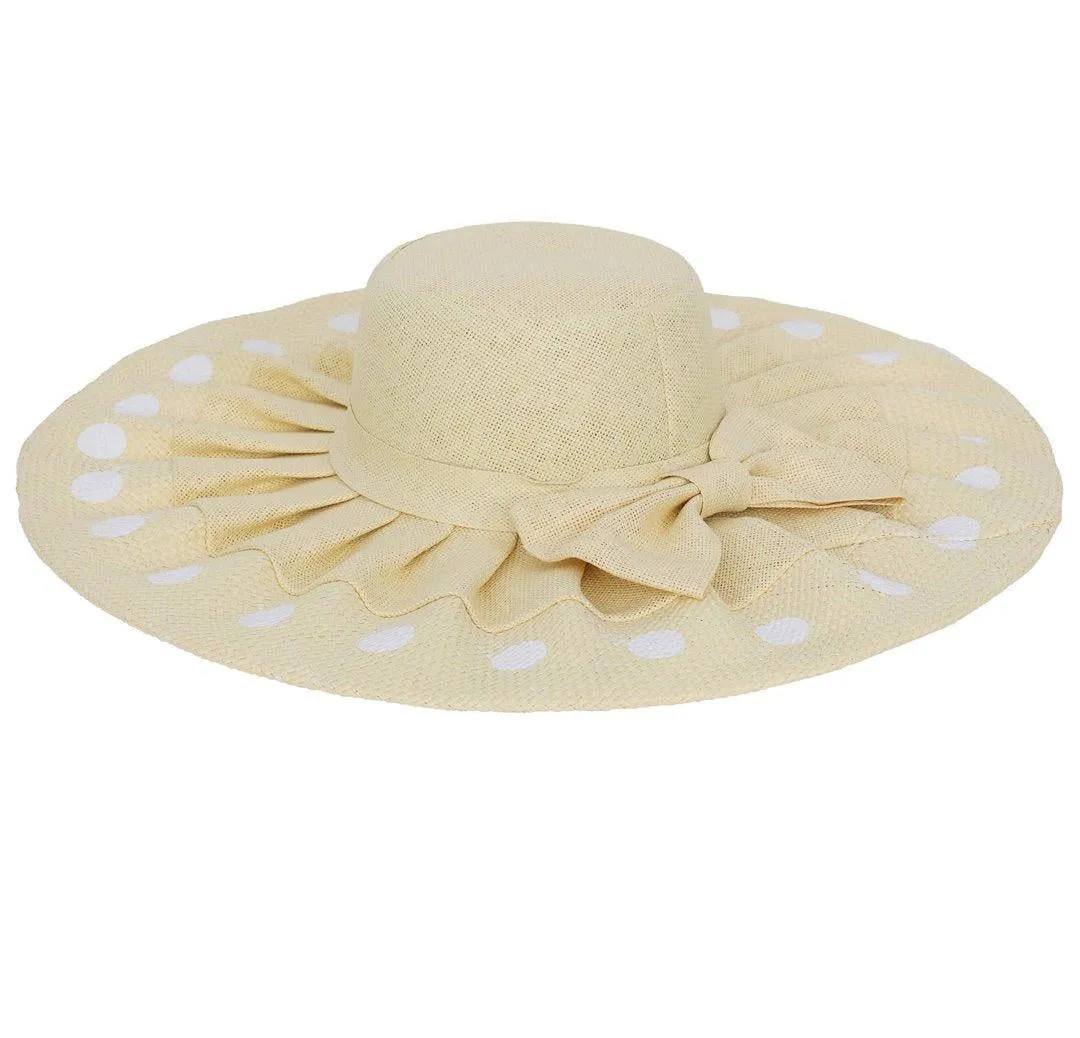 FabSeasons Long Beige Brim Beach Sun Hat