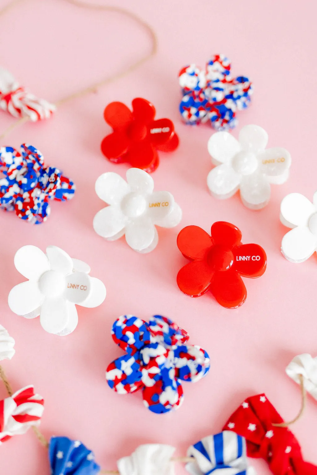 Flower Hair Clip - Gigi - True Red