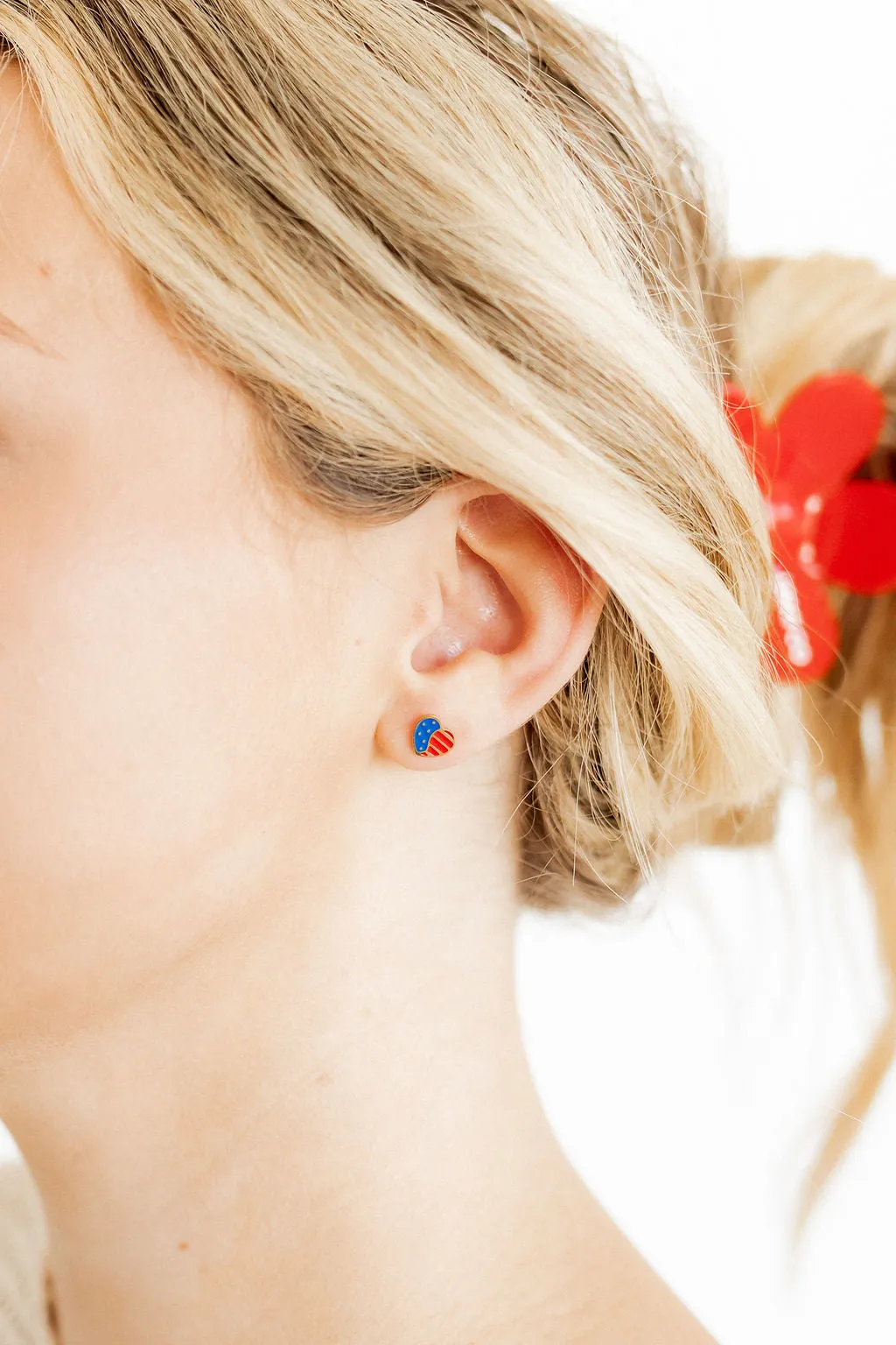 Flower Hair Clip - Gigi - True Red