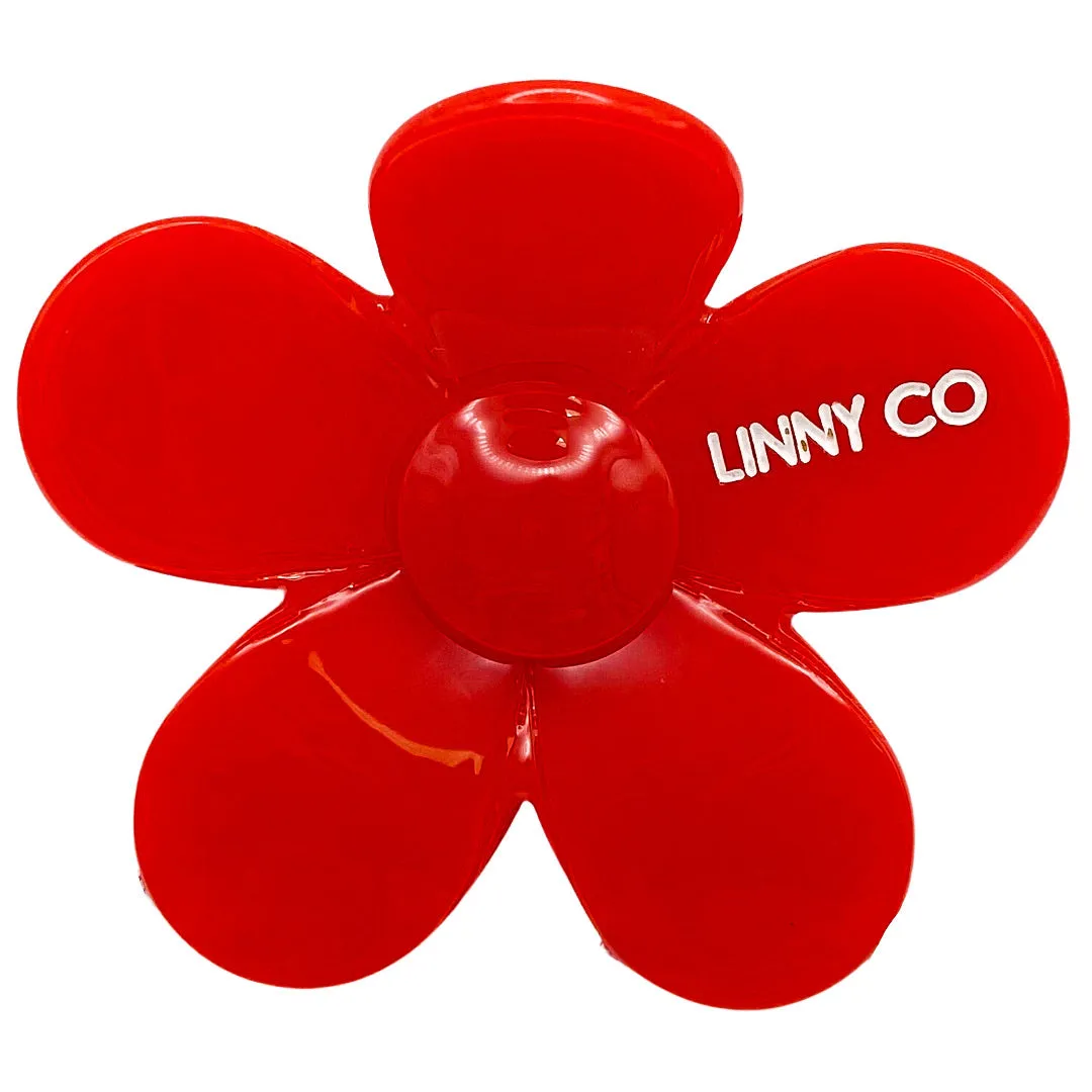 Flower Hair Clip - Gigi - True Red