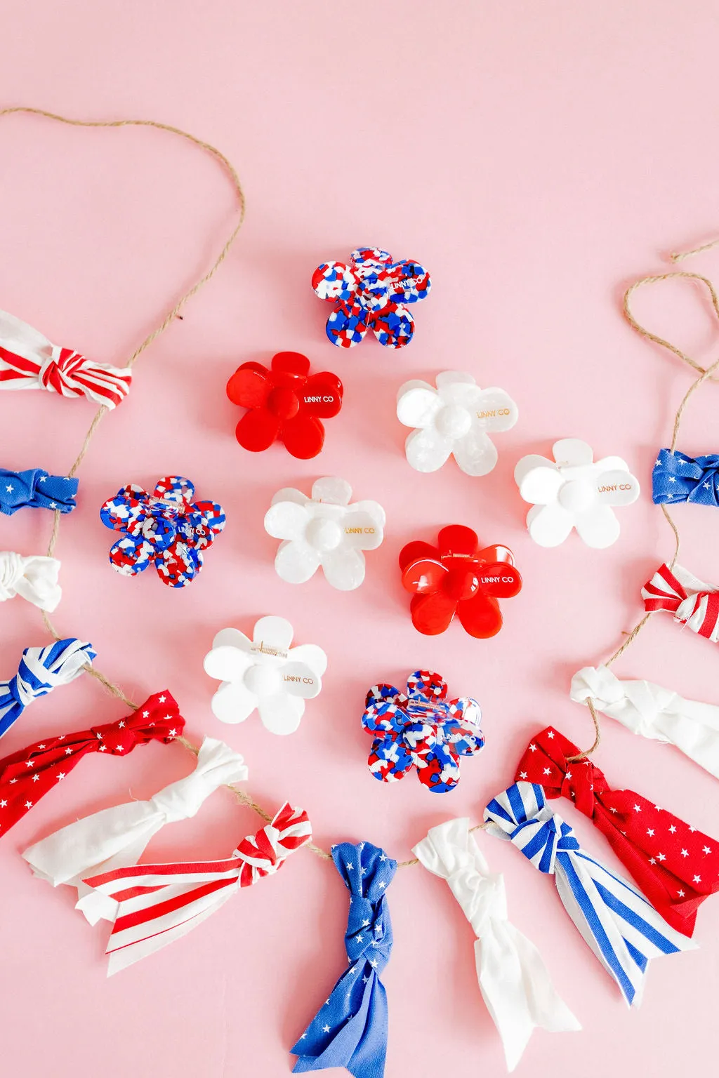 Flower Hair Clip - Gigi - True Red