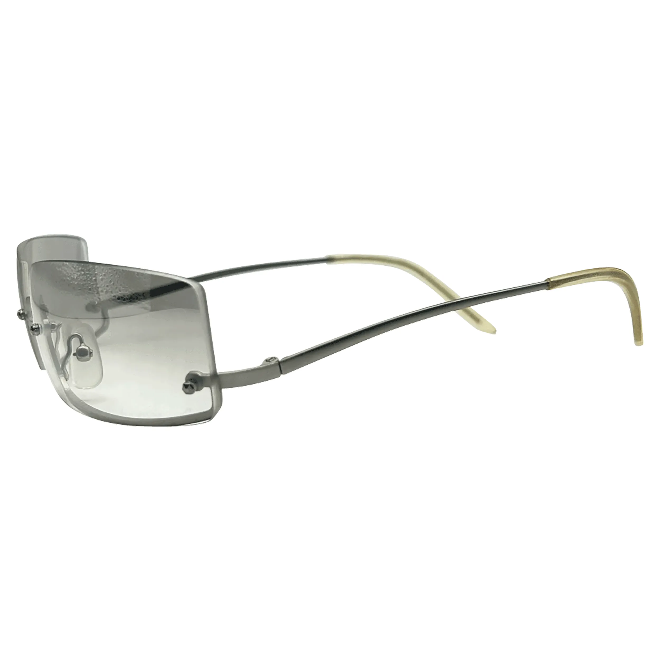 GLOSSY Rimless Square Sunglasses