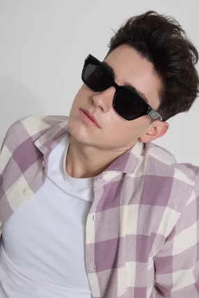 Glossy Square Black Sunglasses