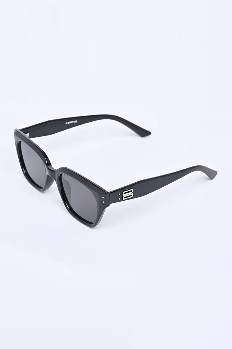 Glossy Square Black Sunglasses