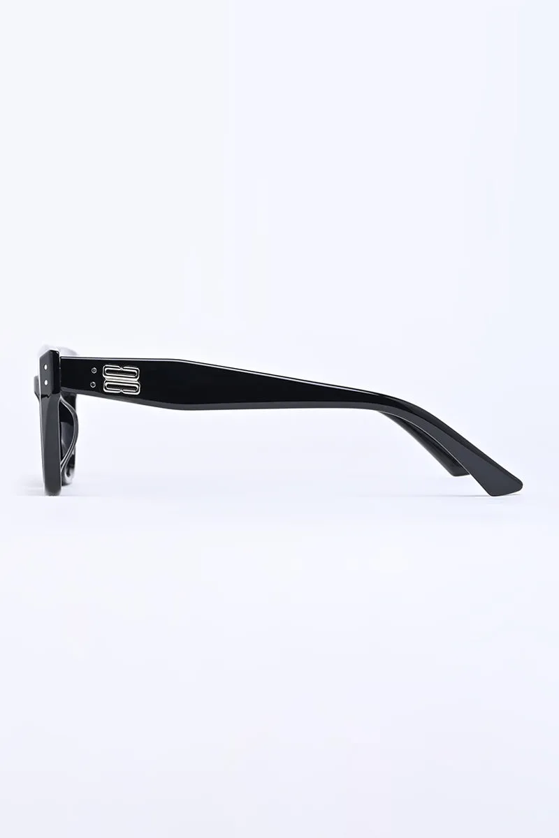 Glossy Square Black Sunglasses