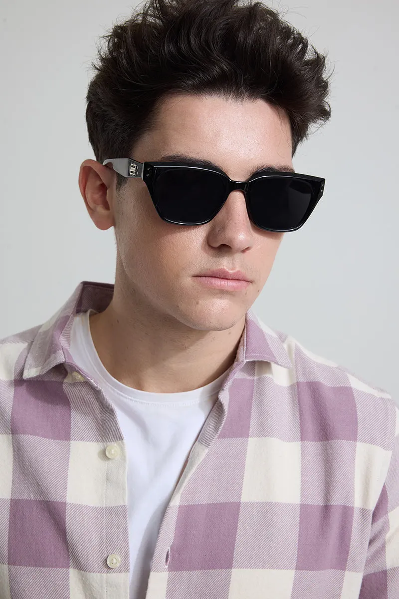 Glossy Square Black Sunglasses