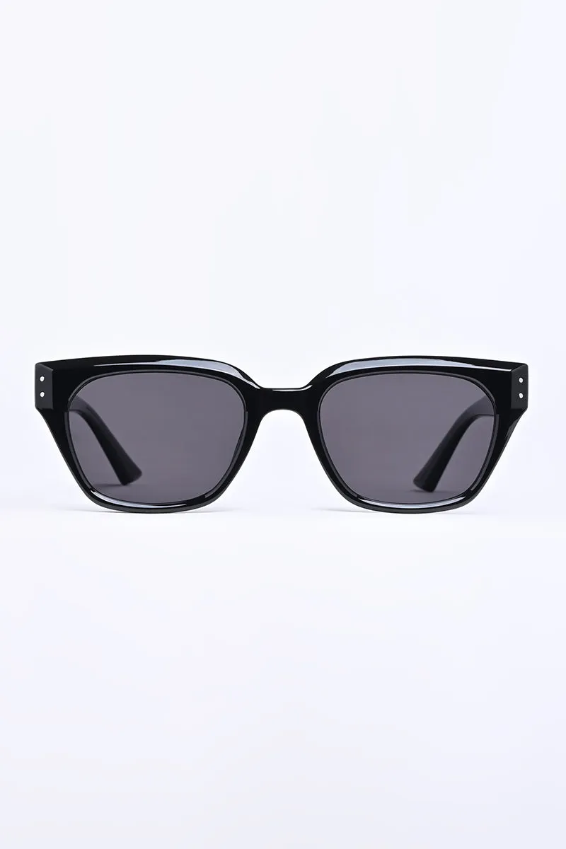 Glossy Square Black Sunglasses
