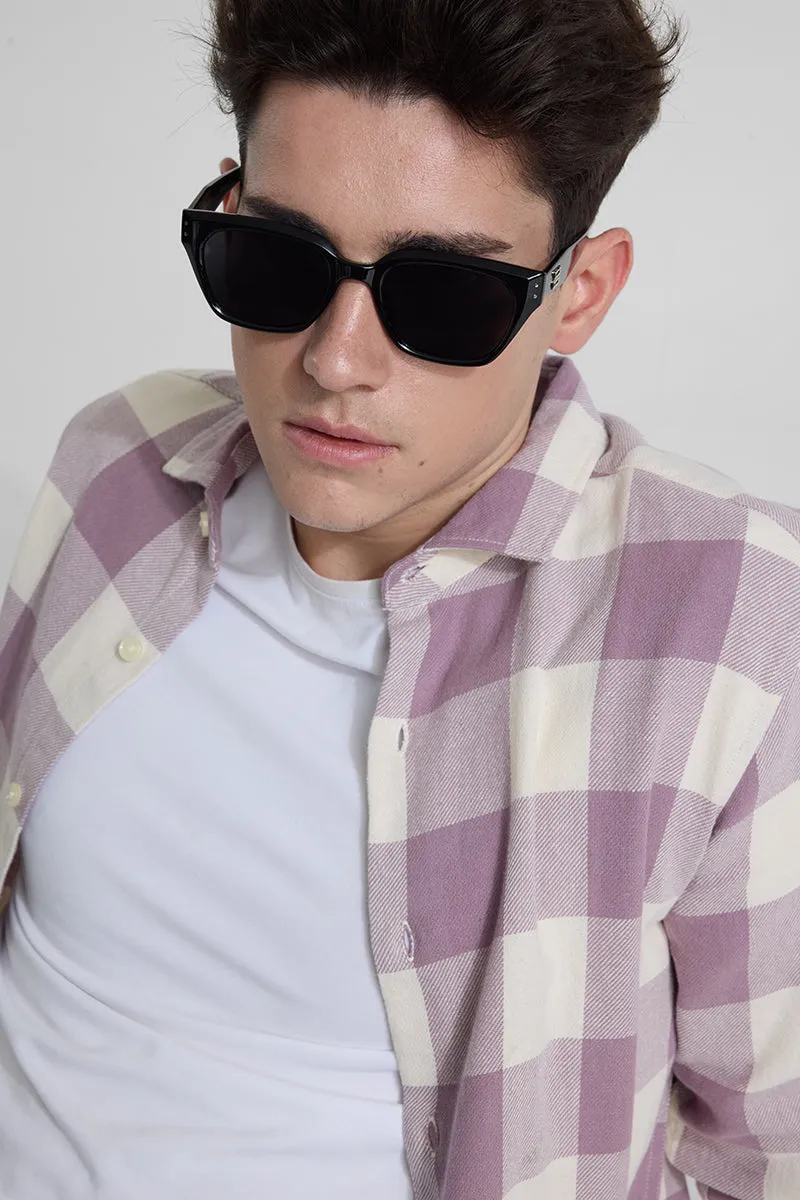Glossy Square Black Sunglasses