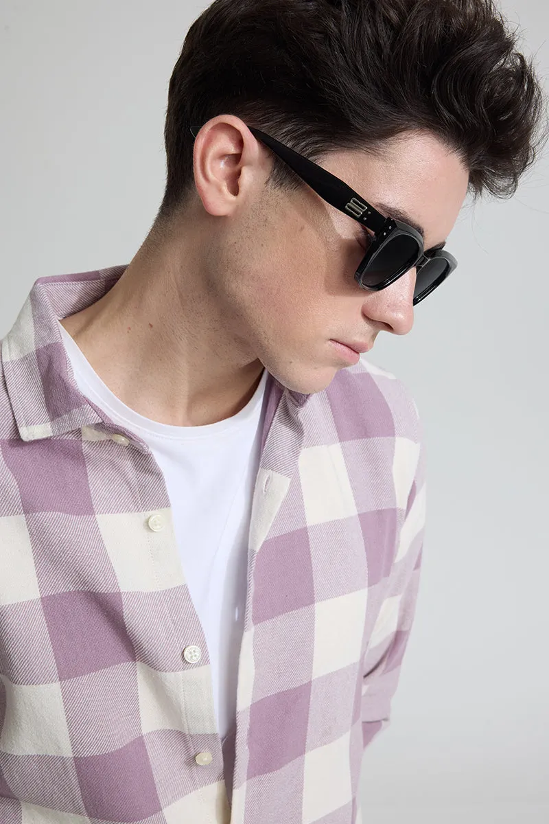 Glossy Square Black Sunglasses