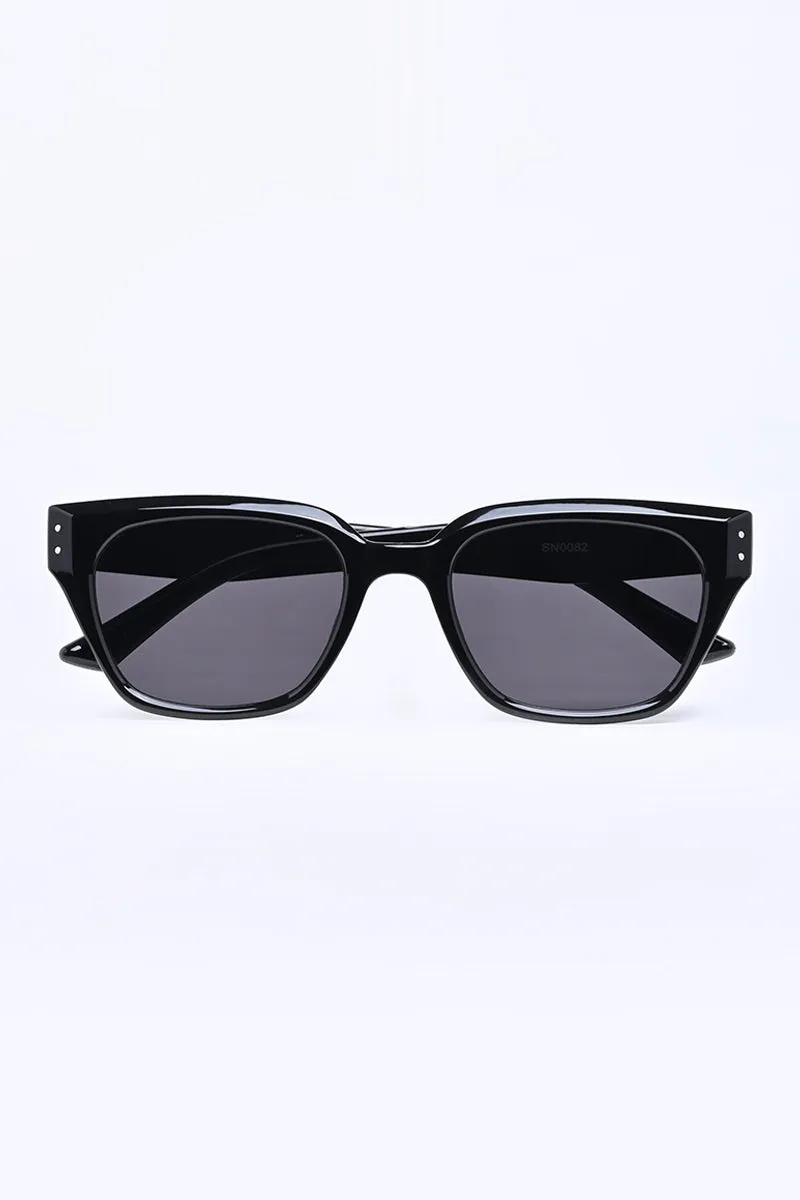 Glossy Square Black Sunglasses