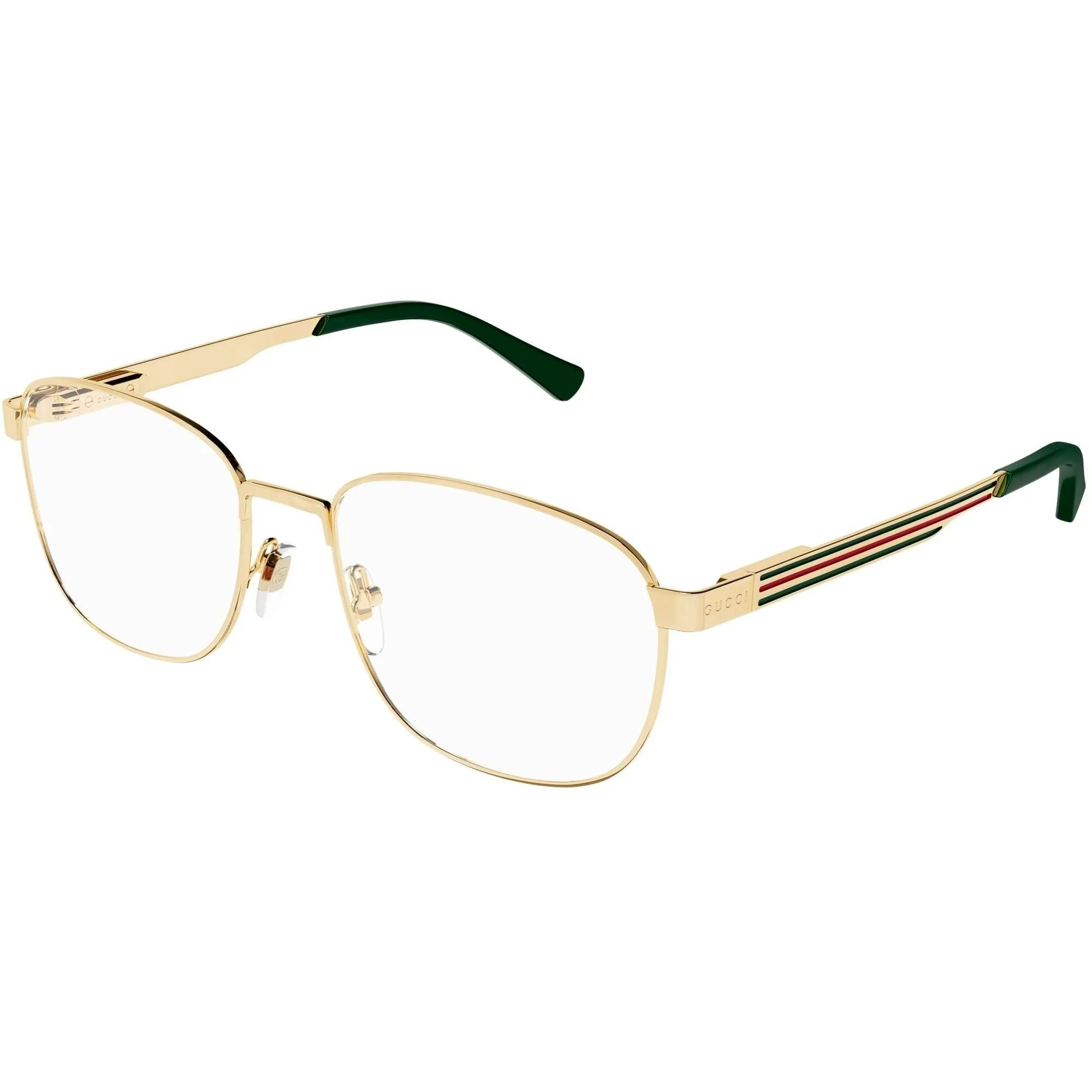 Gucci Men's Eyeglasses - Gold Metal Square Shape Frame Demo Lens, 56 mm | GG12250 002