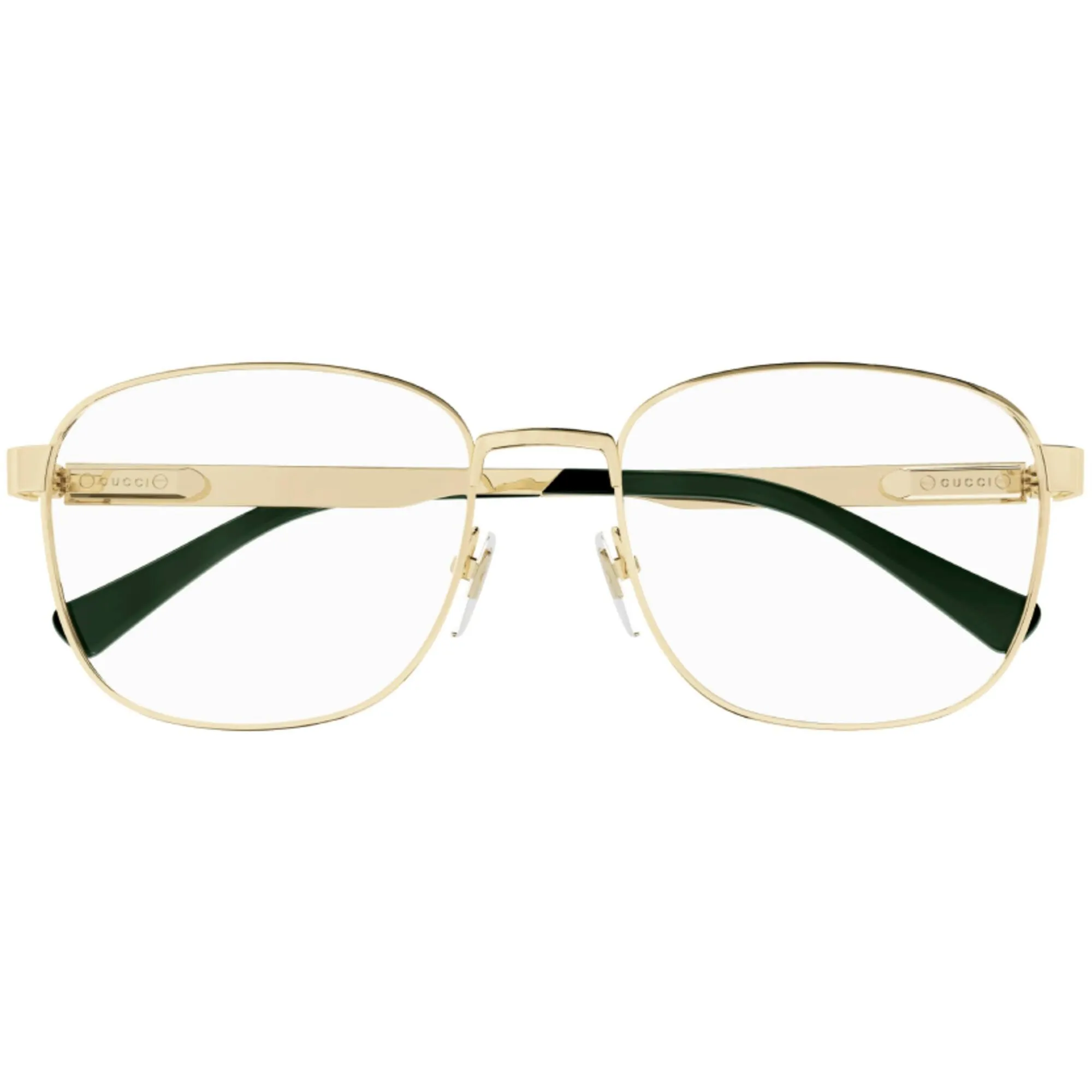 Gucci Men's Eyeglasses - Gold Metal Square Shape Frame Demo Lens, 56 mm | GG12250 002