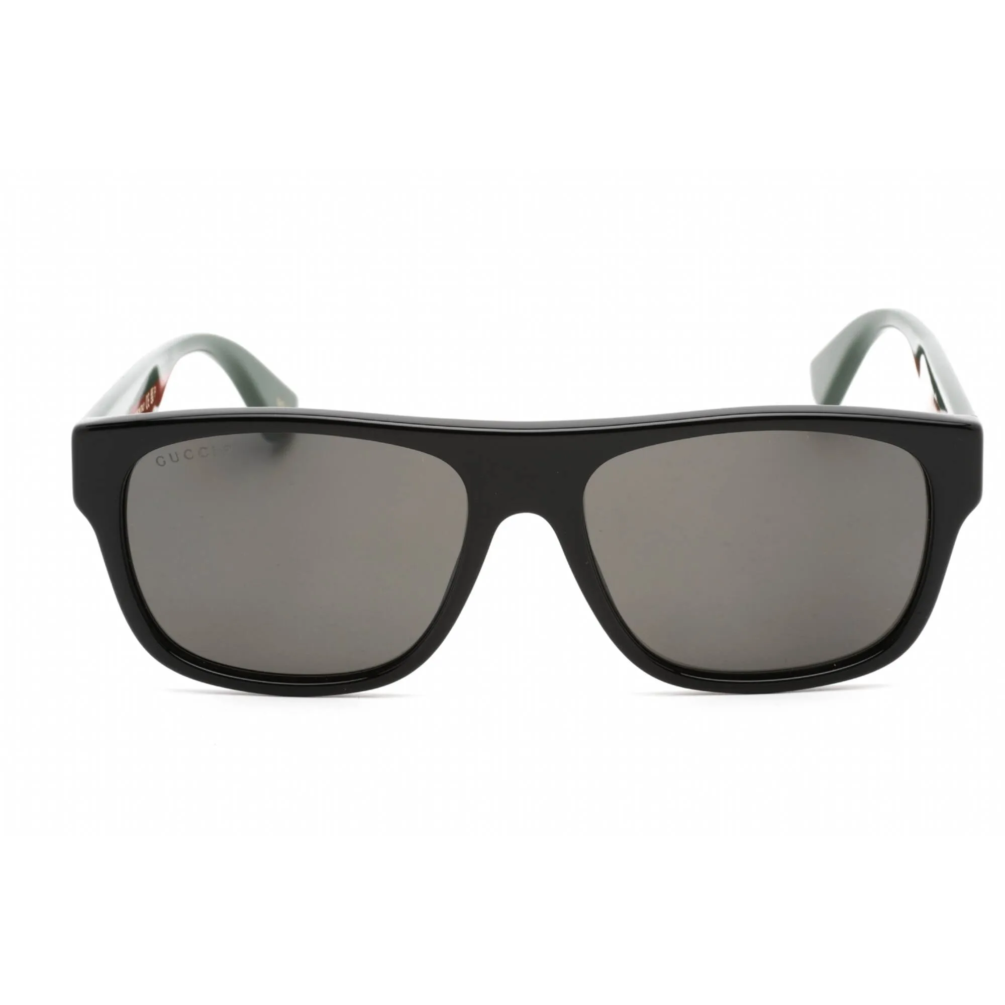 Gucci Men's Sunglasses - Black Polarized Plastic Full Rim Browline Frame | GG0341S 002