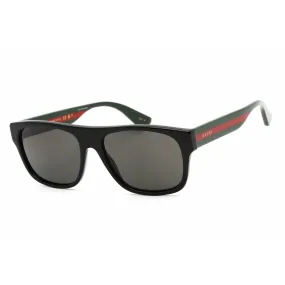 Gucci Men's Sunglasses - Black Polarized Plastic Full Rim Browline Frame | GG0341S 002