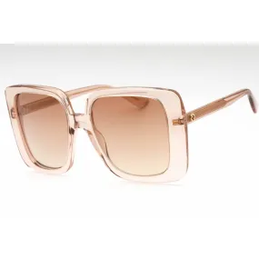 Gucci Women's Sunglasses - Beige Oversized Shape Frame Brown Mirror Lens | GG1314S 005