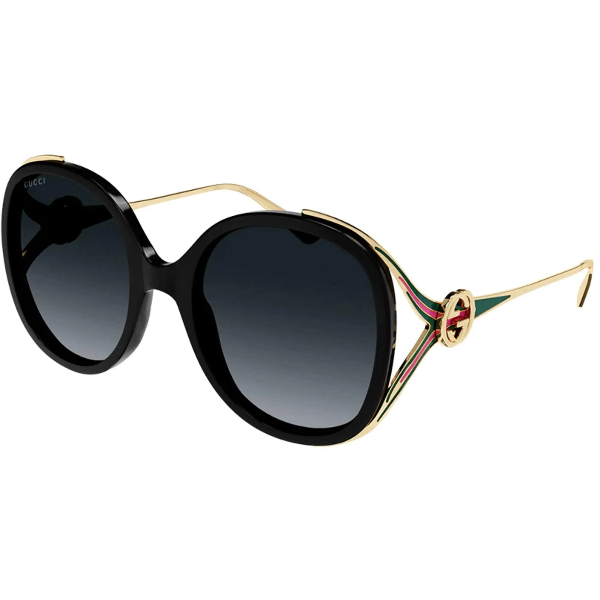 Gucci Women's Sunglasses - Black Injection Butterfly Frame Grey Lens | GG0226S 007
