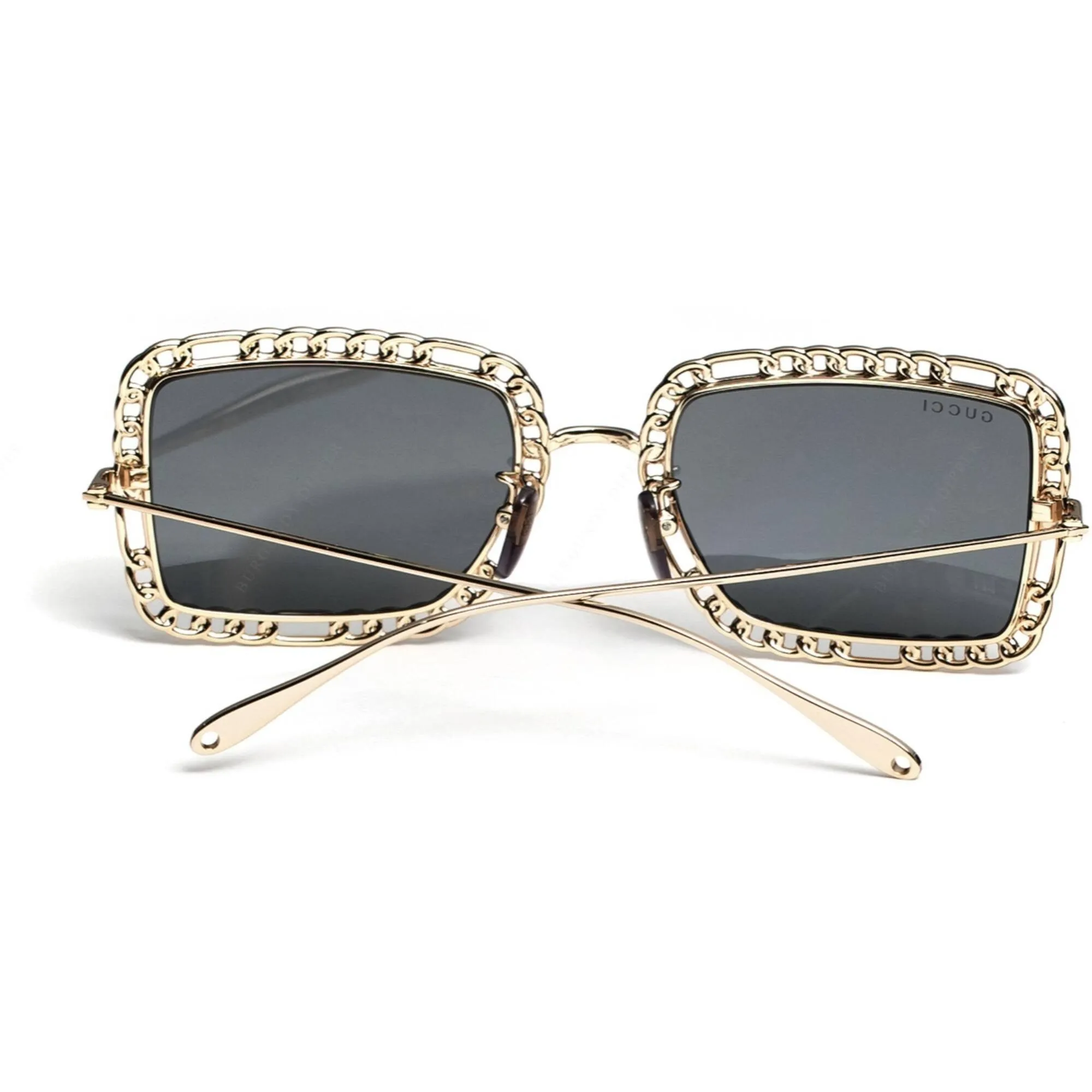 Gucci Women's Sunglasses - Black Metal Rectangular Frame | GUCCI GG1112S 001 001