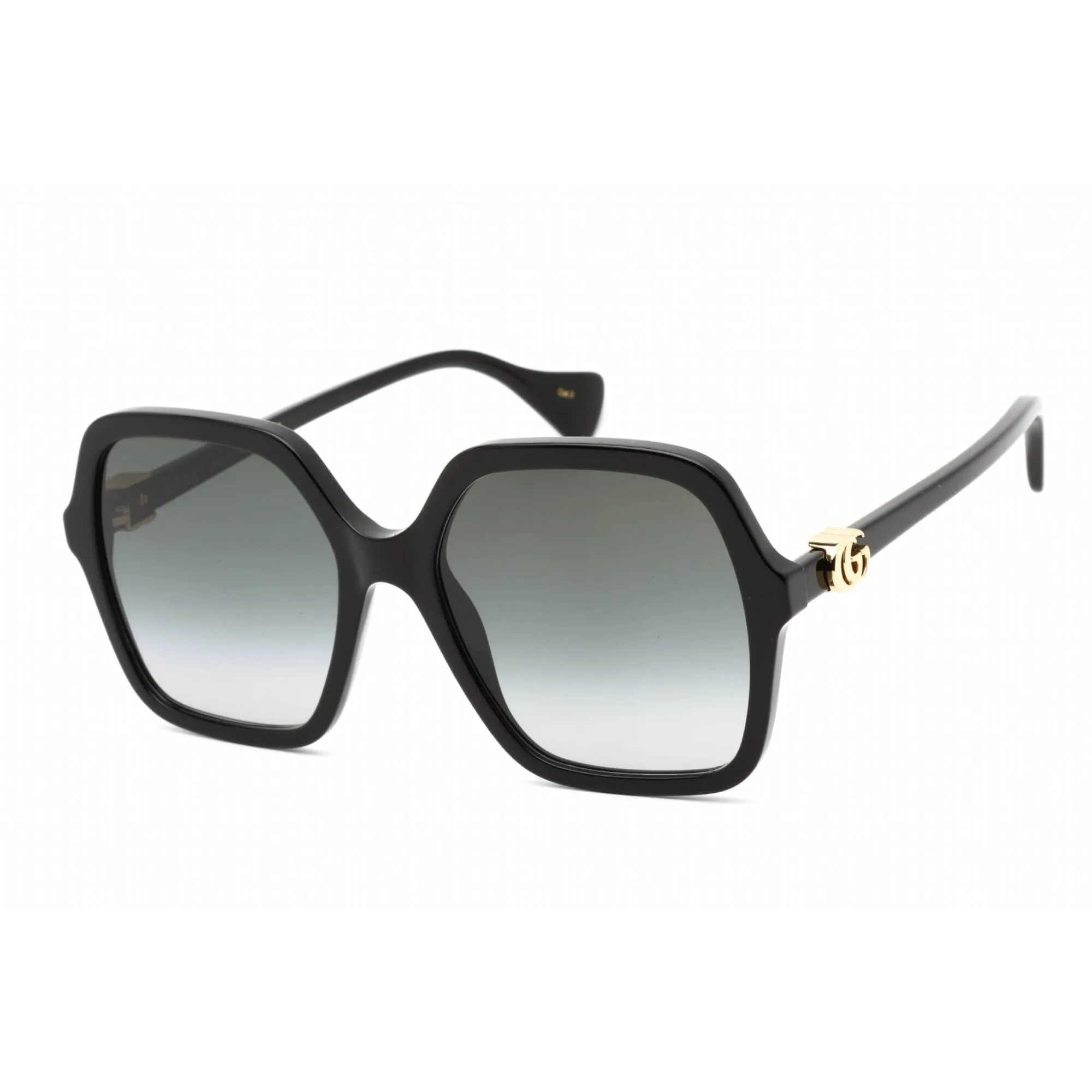 Gucci Women's Sunglasses - Shiny Black Oversized Full Rim Plastic Frame | GG1072S 001
