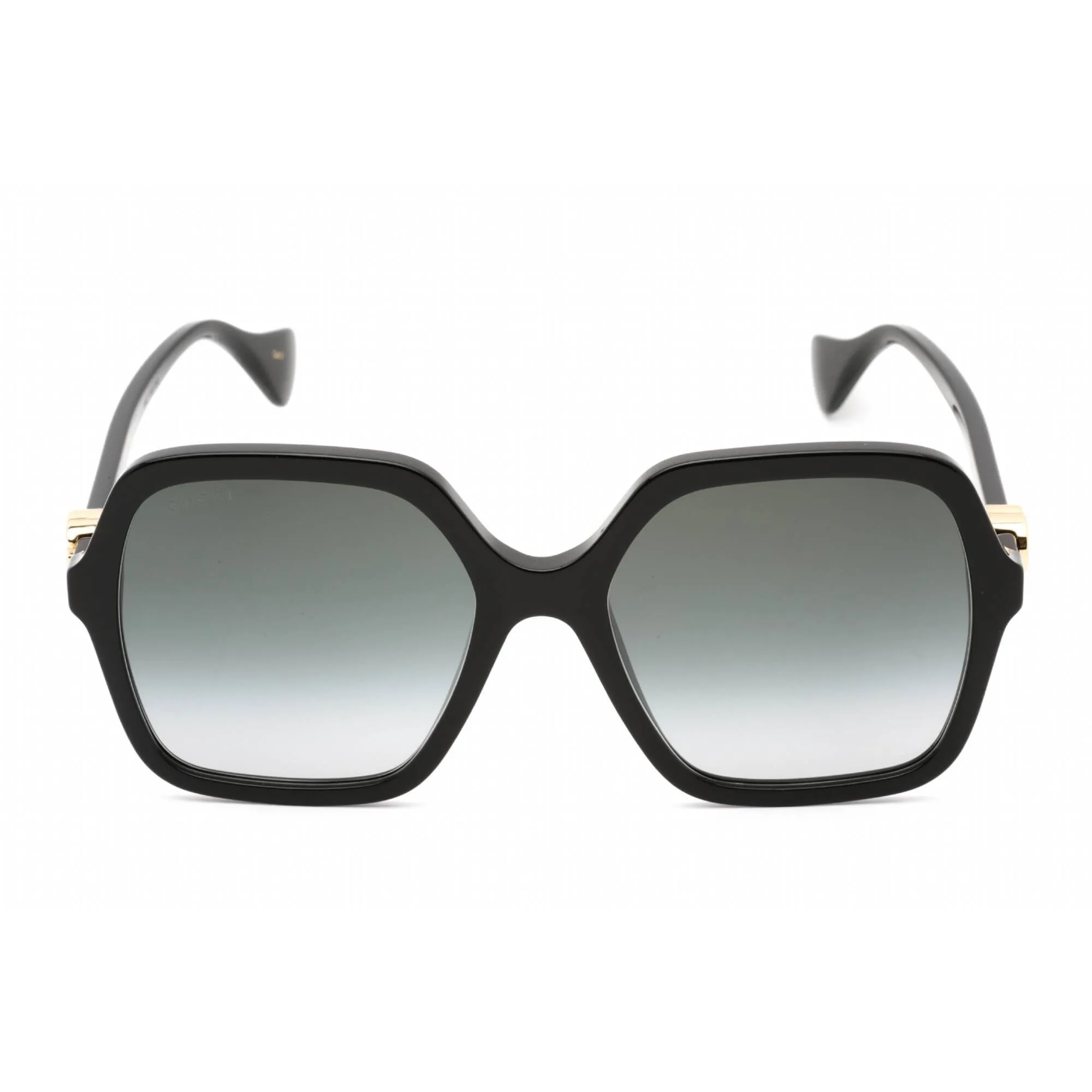 Gucci Women's Sunglasses - Shiny Black Oversized Full Rim Plastic Frame | GG1072S 001