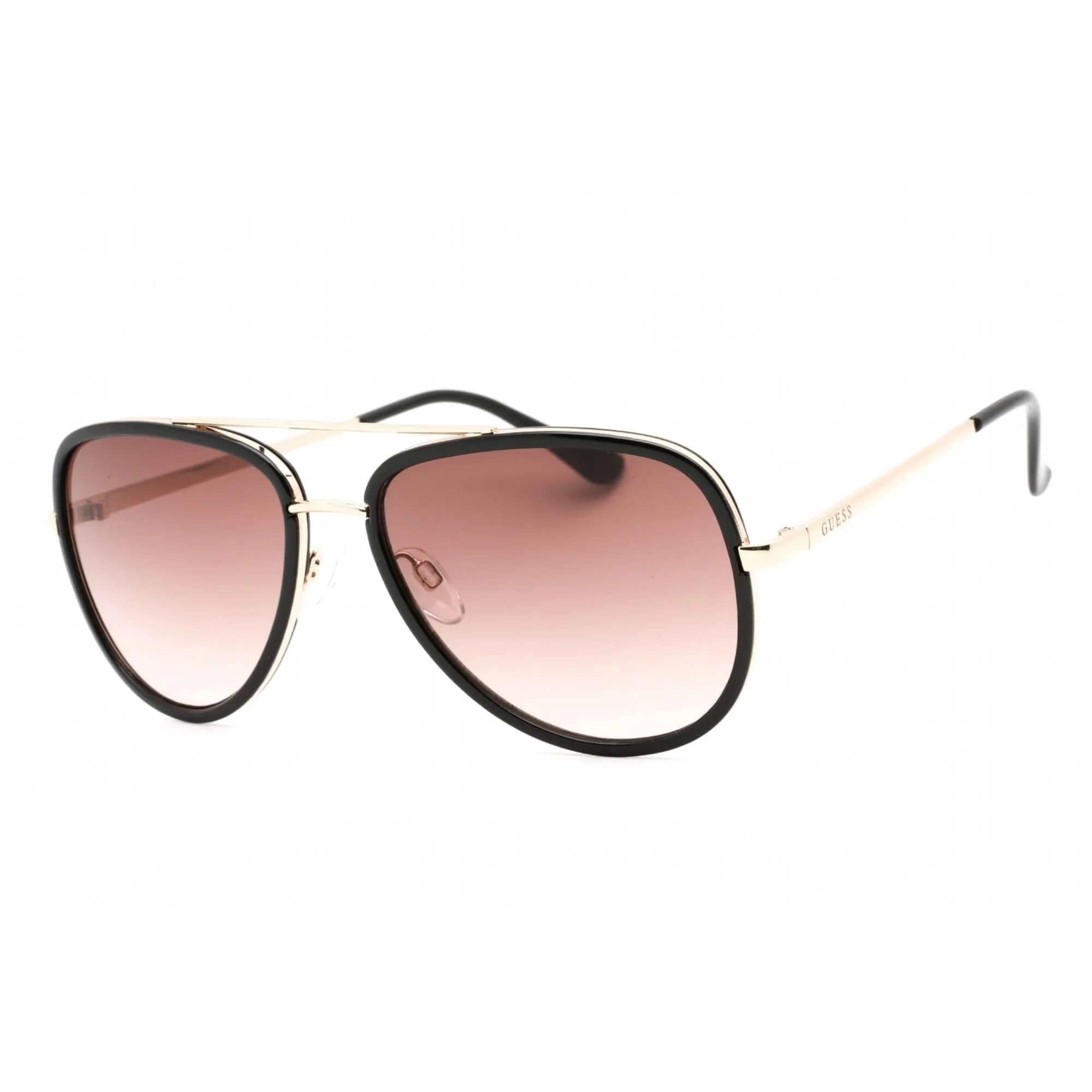Guess Factory Women's Sunglasses - Shiny Black Frame Gradient Smoke Lens | GF0417 01B