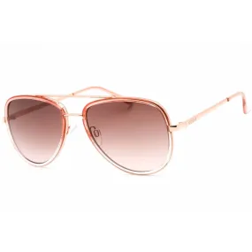 Guess Factory Women's Sunglasses - Shiny Pink Frame Gradient Smoke Lens | GF0417 72B