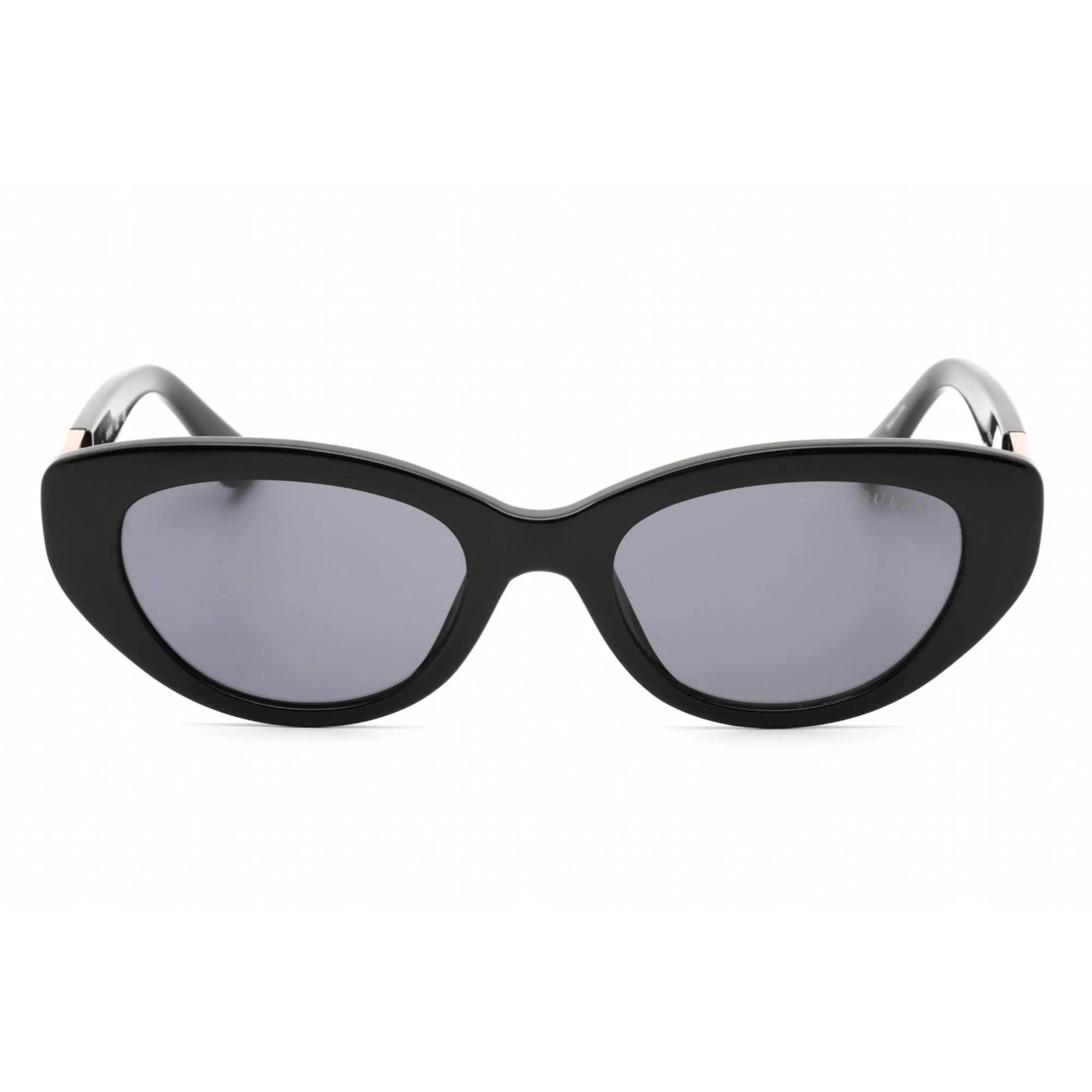 Guess Women's Sunglasses - Full Rim Shiny Black Plastic Oval Shape Frame | GU7849 01A