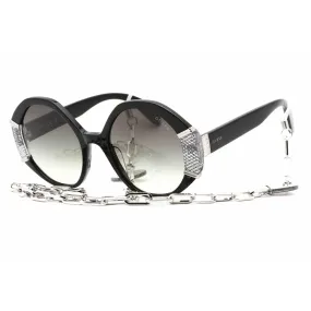 Guess Women's Sunglasses - Full Rim Shiny Black Plastic Round Shape Frame | GU7874 01B