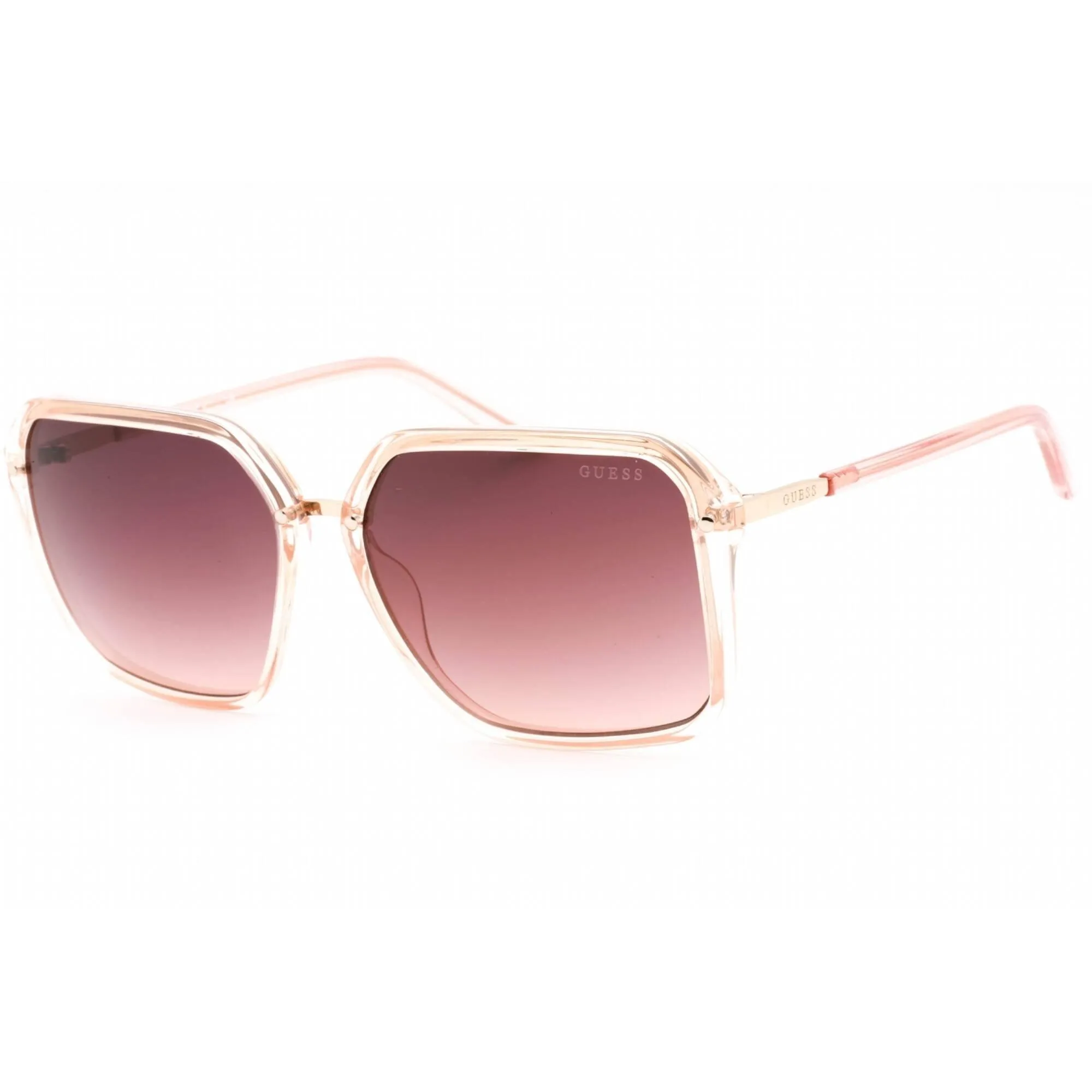 Guess Women's Sunglasses - Gradient Bordeaux Lens Shiny Pink Square Frame | GU7888 72T
