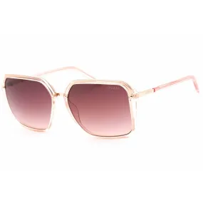 Guess Women's Sunglasses - Gradient Bordeaux Lens Shiny Pink Square Frame | GU7888 72T