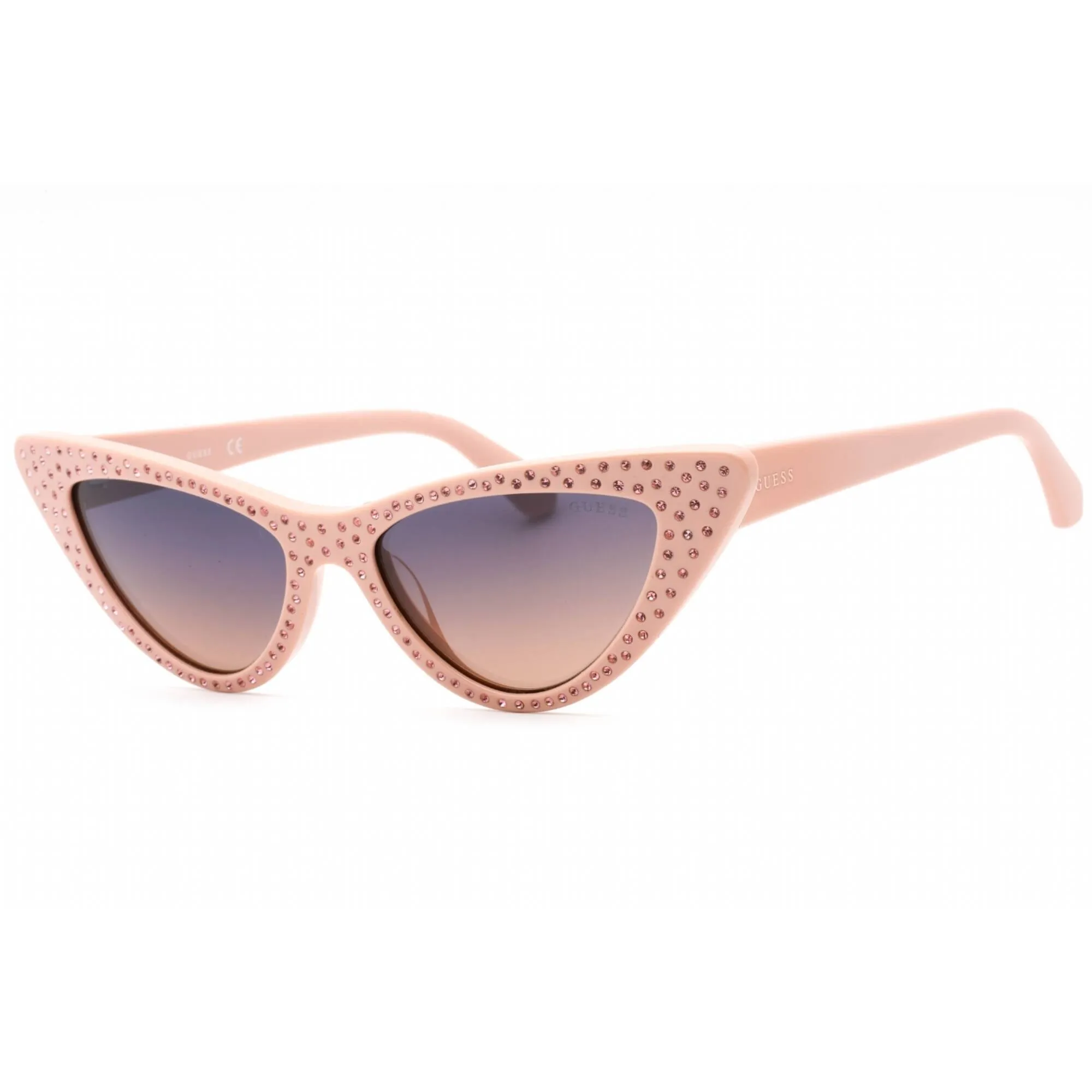 Guess Women's Sunglasses - Shiny Pink Plastic Full Rim Frame Smoke Lens | GU7810 72B