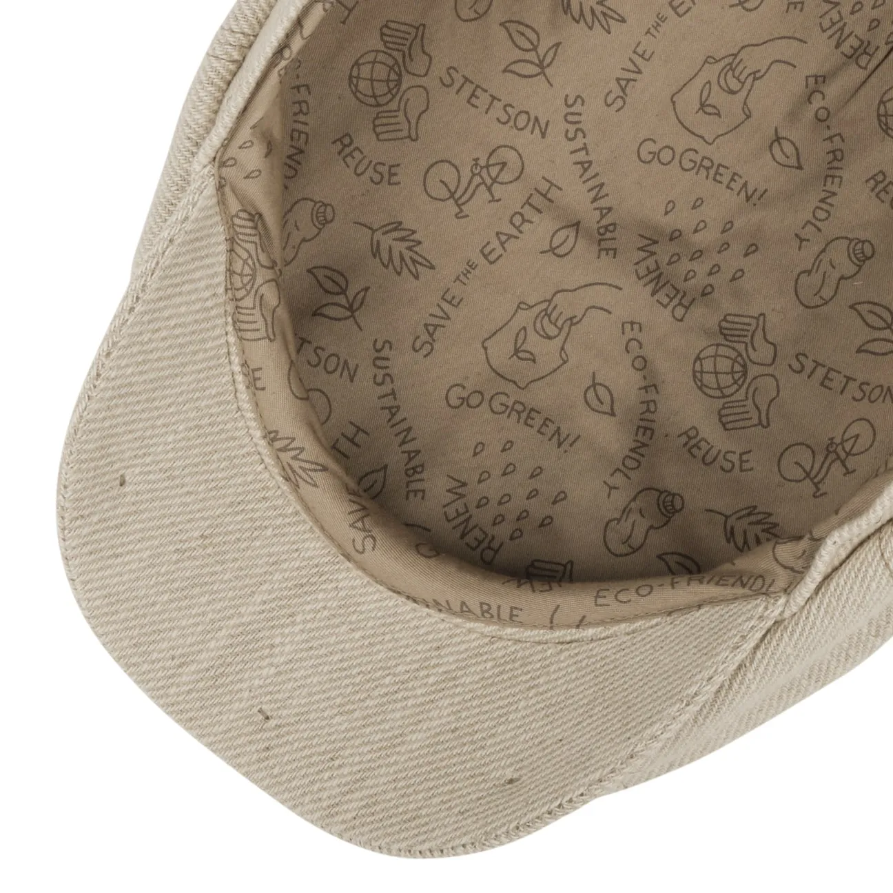 Hatteras Sustainable Uni Twill Flat Cap by Stetson