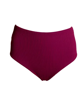 High Waist Plum Womens Ribbed Bikini Bottoms